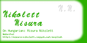 nikolett misura business card